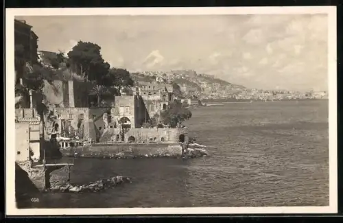 AK Neapel, Golf, Blick auf den Ort