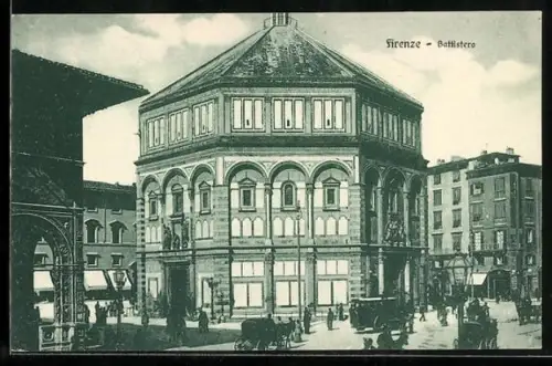 AK Firenze, Blick zum Battistero