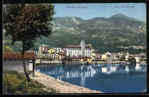 AK Gardone-Riviera, Ortsansicht, Lago di Garda