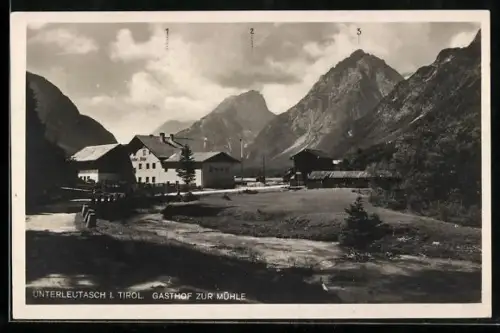 AK Unterleutasch, Gasthaus zur Mühle