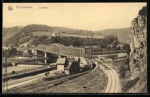 AK Anseremme, Le Pont, Eisenbahnbrücke