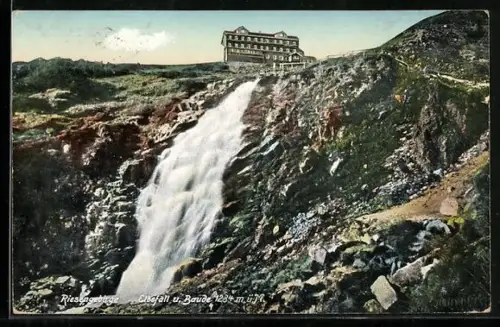 AK Elbfallbaude mit Elbefall