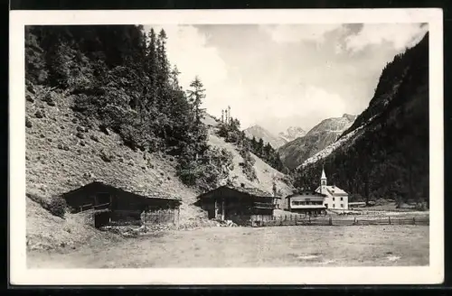 AK Häusling / Zillertal, Ortsansicht mit Kirche