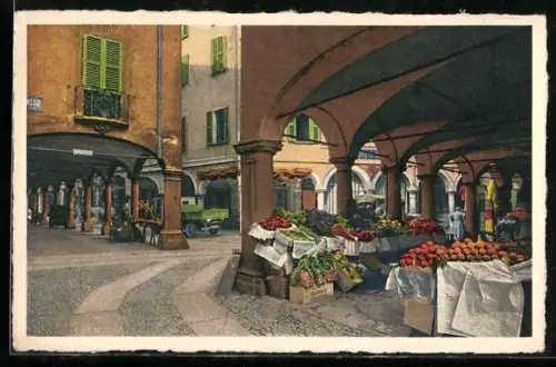 AK Lugano, Portici di Via Pessina, Obststand