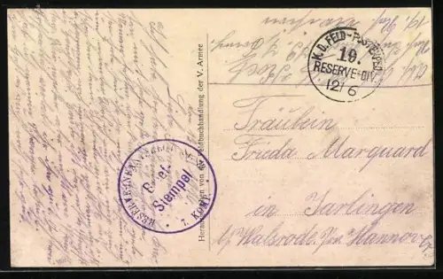 AK Verdun, Molleville Ferme, Ansicht mit deutschem Ehrenfriedhof