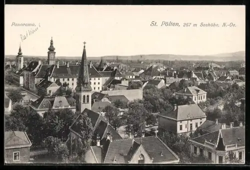 AK St. Pölten, Blick über die Dächer