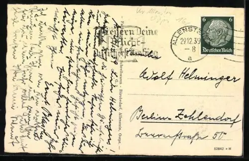 AK Allenstein /O.-Pr., Totalansicht