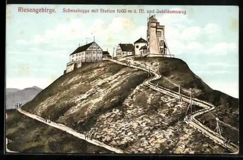 AK Schneekoppenhäuser, Station und Jubiläumsweg