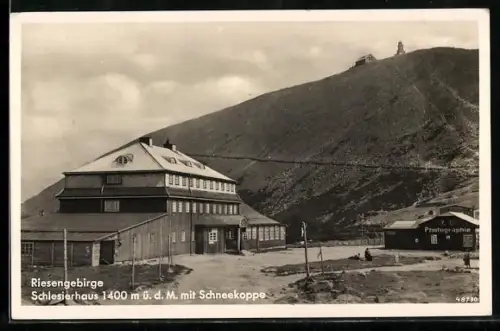 AK Schlesierhaus mit Blick zur Schneekoppe