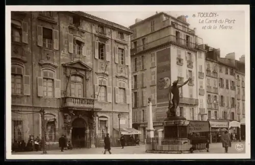 AK Toulon, le carré du Port et de la Mairie