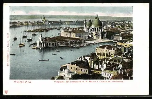 AK Venezia, Panorama dal Campnile di s. Marco e Chiesa del Redentore