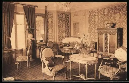 AK Nice, Hotel Ruhl et des Anglais, Salon d'Appartment