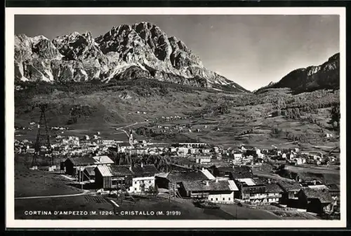 AK Cortina d'Ampezzo, Ortsmotiv mit Cristallo