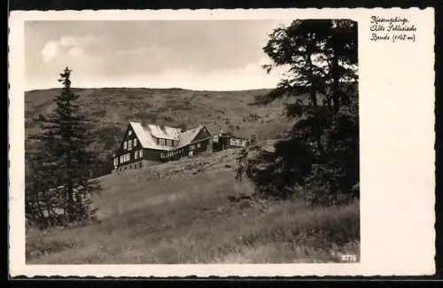 AK Alte Schlesische Baude, Blick auf die Baude