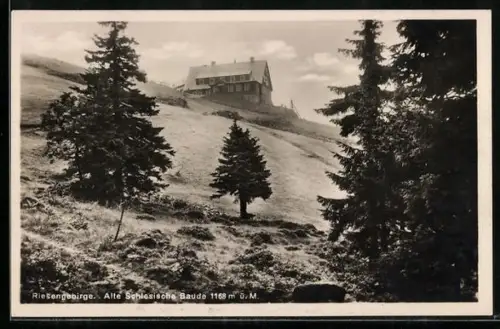 AK Alte Schlesische Baude von unten gesehen
