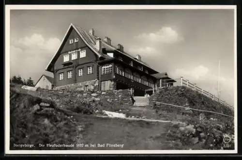 AK Heufuderbaude, Aussenansicht der Berghütte