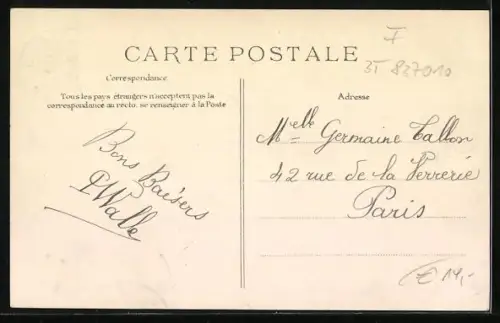 AK L`Aviation Militaire aux Grandes Manoeuvres de Picardie, Pilot Hugoni im Flugzeug Farman