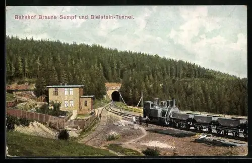 AK Braune Sumpf, Bahnhof, Bielstein-Tunnel, Harz-Zahnrad-Bahn
