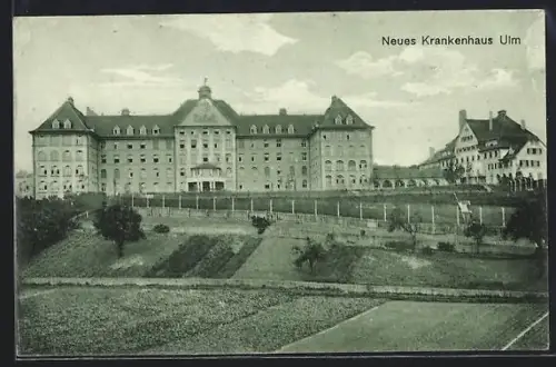 AK Ulm / Donau, Totalansicht vom Neuen Krankenhaus