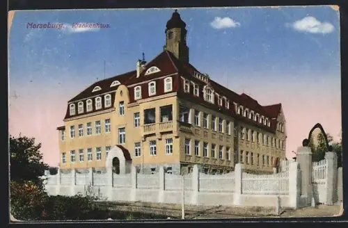 AK Merseburg, Strassenpartie am Krankenhaus