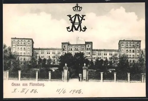 AK Flensburg, Kaserne des Füsilier-Regiments Nr. 86