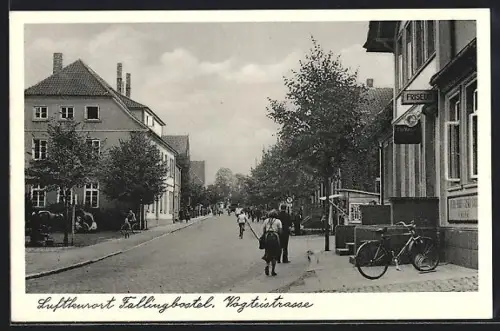 AK Fallingbostel, Vogteistrasse mit Friseur und Wohnhäusern