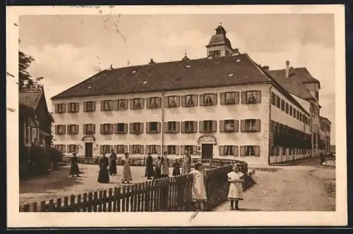 AK Ecksberg, Ortspartie mit Hotel
