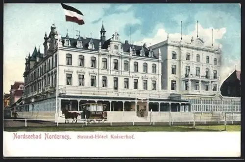 AK Norderney, Nordseebad, Strand-Hotel Kaiserhof