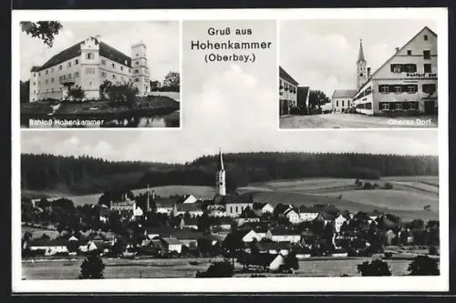 AK Hohenkammer, Schloss Hohenkammer, Oberes Dorf, Gesamtansicht