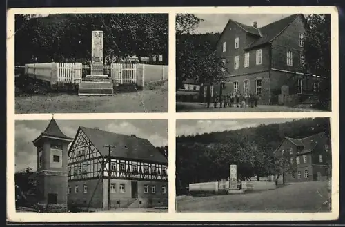AK Burgwenden, Gebäudeansicht, Turm, Denkmal