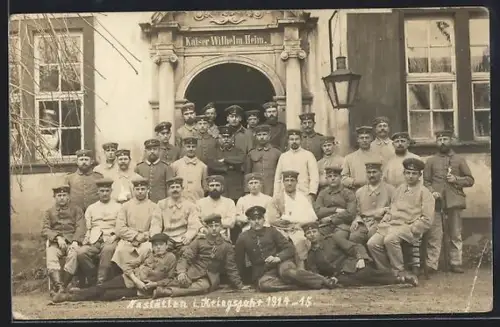 AK Nastätten, Soldaten vor dem Kaiser Wilhelm-Heim 1914-15