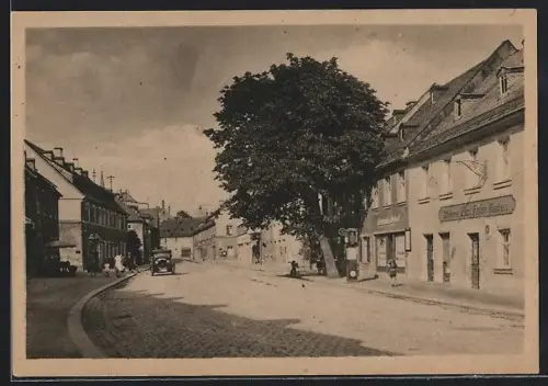 AK Selb /Bayern, Ludwigstrasse mit Gasthaus von Karl Hofer