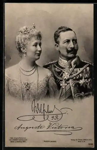 AK Kaiser Wilhelm II. und die Kaiserin Auguste Victoria