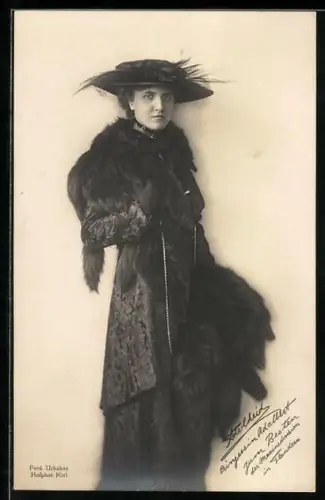 AK Prinzessin Adalbert von Preussen in schwarz