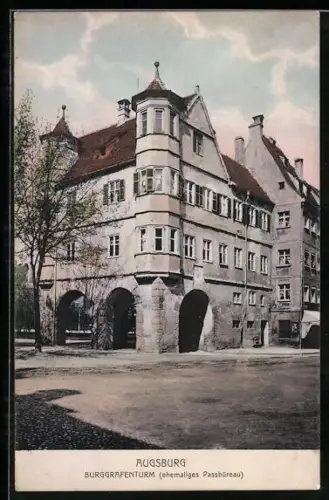 AK Augsburg, Burggrafenturm, ehemaliges Passbüreau