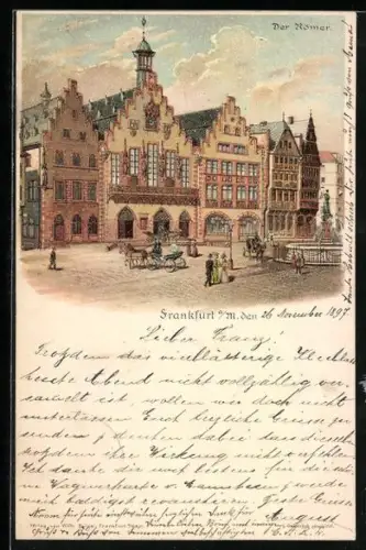 Lithographie Alt-Frankfurt, Die Römer