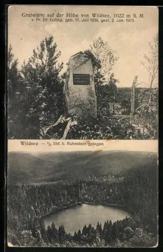 AK Wildsee, Grabstätte Dr. Euting auf der Höhe