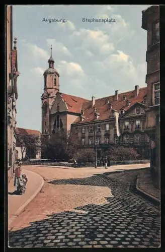 AK Augsburg, Partie am Stephansplatz