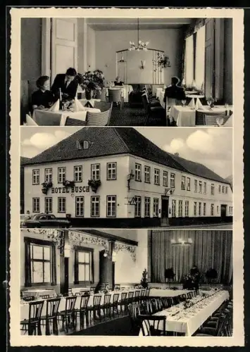 AK Westerstede i. O., Hotel Busch, Inh. H. Cording, Am Marktplatz, Restaurant, Festsaal