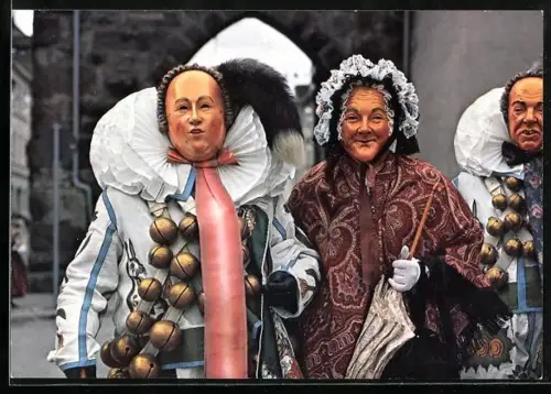 AK Villingen / Baden, Historische Villinger Fasnet, Narro und Morbili