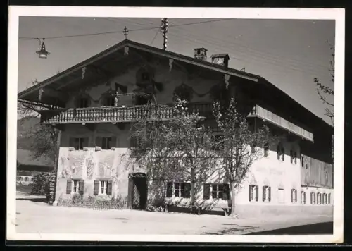 Foto-AK Oberaudorf, Blick zur Bäckerei