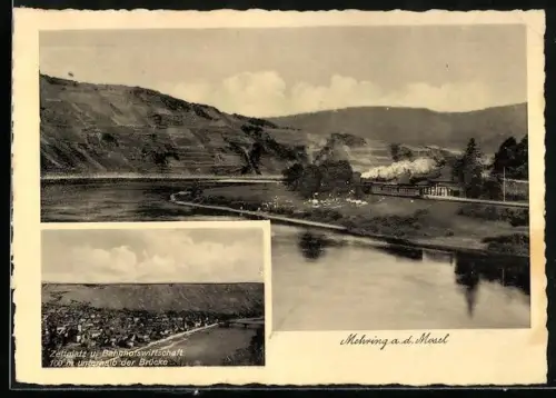 AK Mehring a.d. Mosel, Zeltlagerplatz und Gasthaus