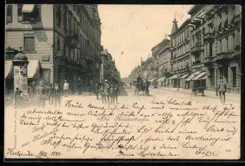 AK Karlsruhe, Partie in der Kaiserstrasse