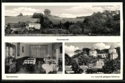 AK Hofgeismar, Sababurg, Gasthaus, Speisezimmer