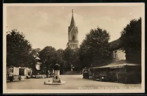 AK Bad Buckow /Märk. Schweiz, Partie am Marktplatz
