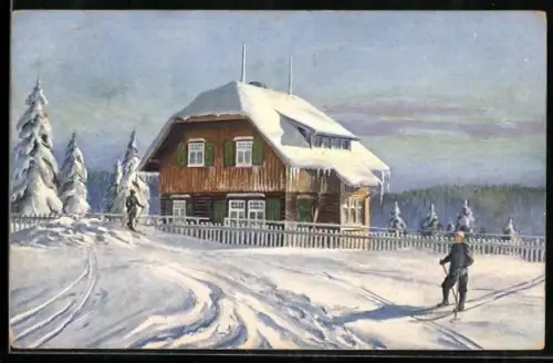 AK Schöneck / Vogtl., Skihütte der Ski-Vereinigung e. V. Falkenstein