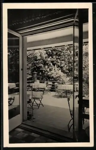 AK Grünheide-Altbuchhorst, Gasthof Hamann-Terrasse am Petzsee