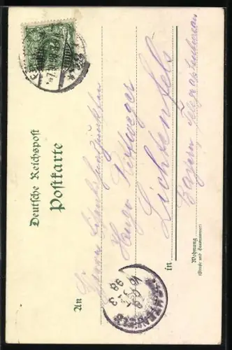 Lithographie Berlin-Tiergarten, Reichstags-Gebäude