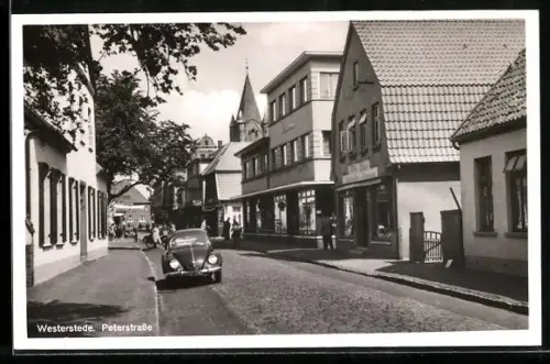 AK Westerstede, Peterstrasse mit Geschäften