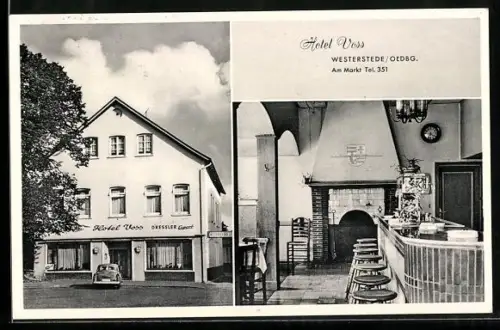 AK Westerstede /Oldbg., Das Hotel Voss mit Barbereich